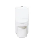 One piece ceramic Sanitary ware Siphonic S trap 300mm soft closing High pressure flush mechanism